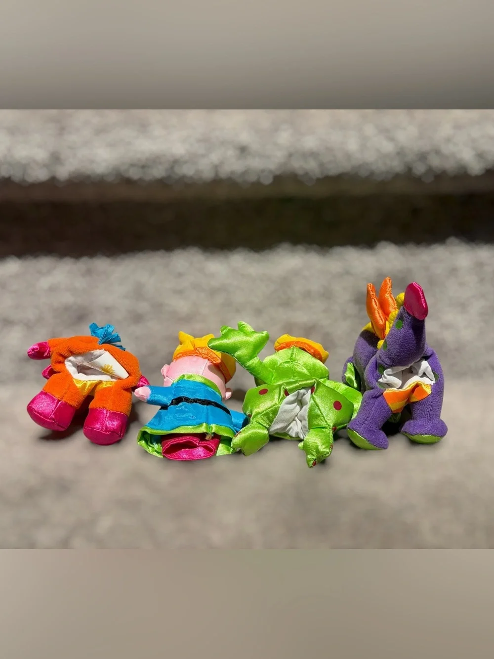 Vintage Y2K Carter’s Fantasy Plush Finger Puppet Lot Dragon Unicorn Frog Toy‎